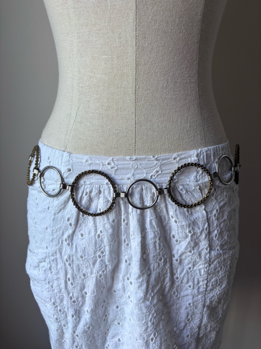 Circle Link Chain Waist Belt - Gold and Silver